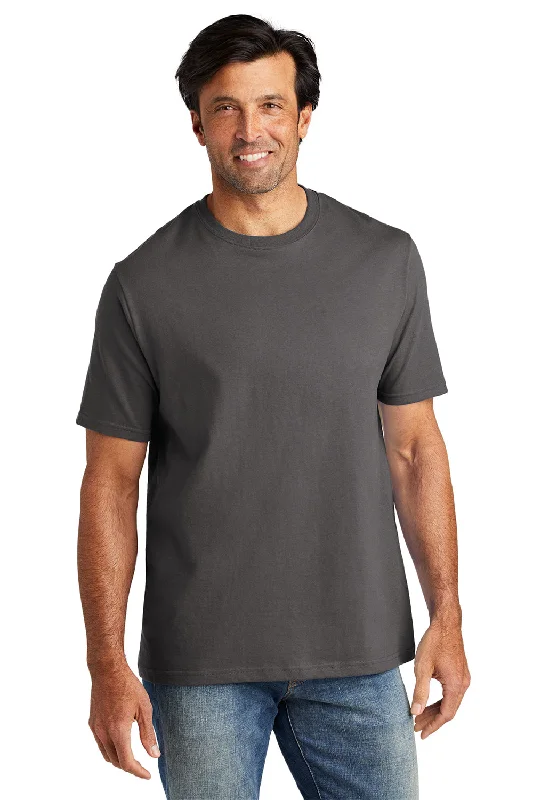 Volunteer Knitwear Mens USA Made All American Short Sleeve Crewneck T-Shirt - Steel Grey