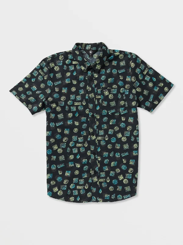 Warbler Short Sleeve Woven Shirt - Black